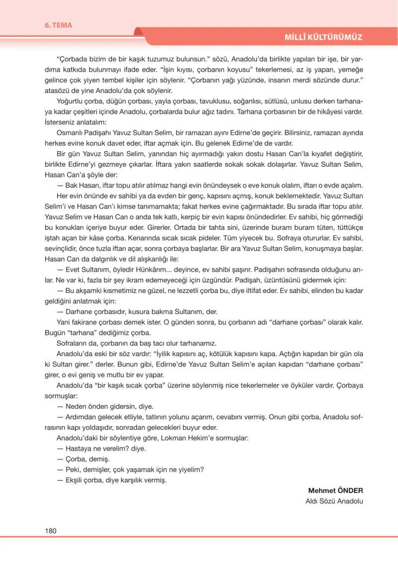 7. Sınıf Türkçe Ders Kitabı Cevapları Özgün Yayınları Sayfa 180