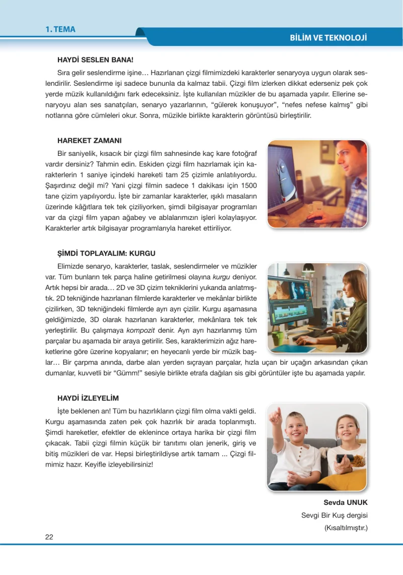 7. Sınıf Türkçe Ders Kitabı Cevapları Özgün Yayınları Sayfa 22