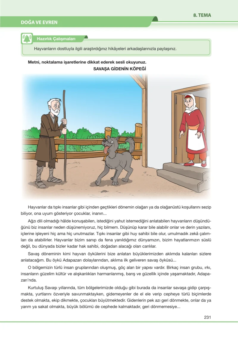 7. Sınıf Türkçe Ders Kitabı Cevapları Özgün Yayınları Sayfa 231