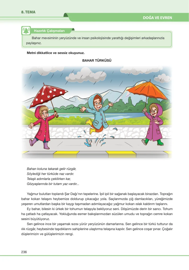 7. Sınıf Türkçe Ders Kitabı Cevapları Özgün Yayınları Sayfa 236