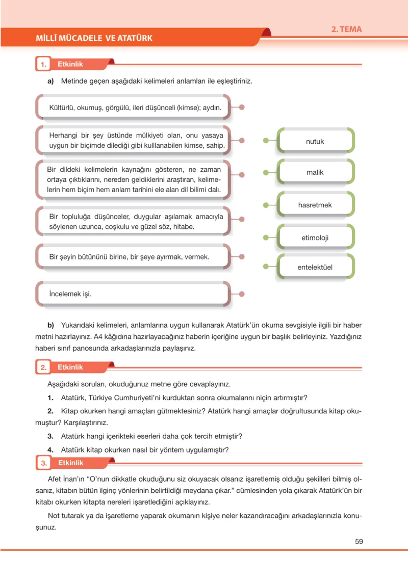 7. Sınıf Türkçe Ders Kitabı Cevapları Özgün Yayınları Sayfa 59