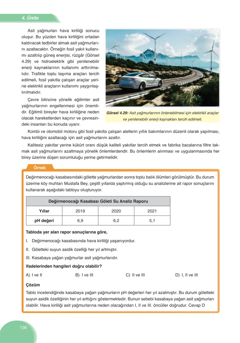 8. Sınıf Fen Bilimleri Ders Kitabı Cevapları Ata Yayınları Sayfa 136