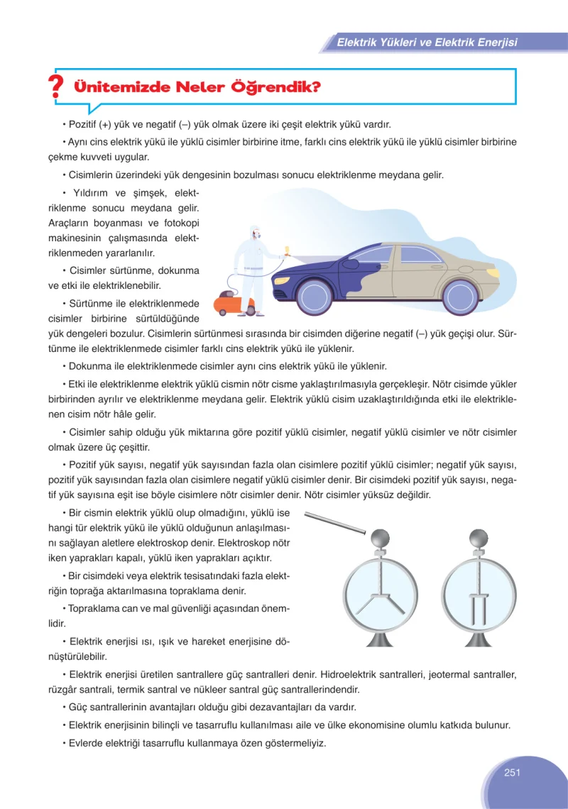 8. Sınıf Fen Bilimleri Ders Kitabı Cevapları Ata Yayınları Sayfa 251