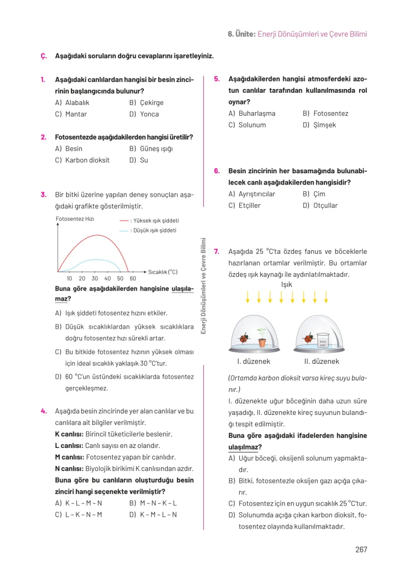 8. Sınıf Fen Bilimleri Ders Kitabı Cevapları Hecce Yayınları Sayfa 267