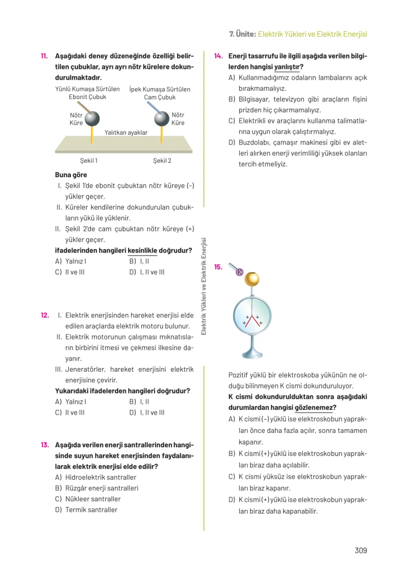 8. Sınıf Fen Bilimleri Ders Kitabı Cevapları Hecce Yayınları Sayfa 309