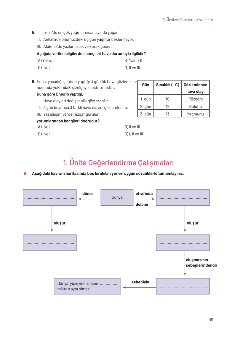 8. Sınıf Fen Bilimleri Ders Kitabı Cevapları Hecce Yayınları Sayfa 39