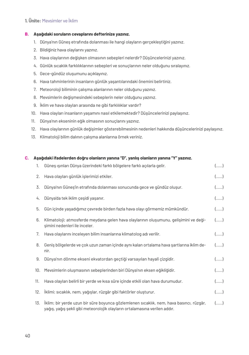 8. Sınıf Fen Bilimleri Ders Kitabı Cevapları Hecce Yayınları Sayfa 40