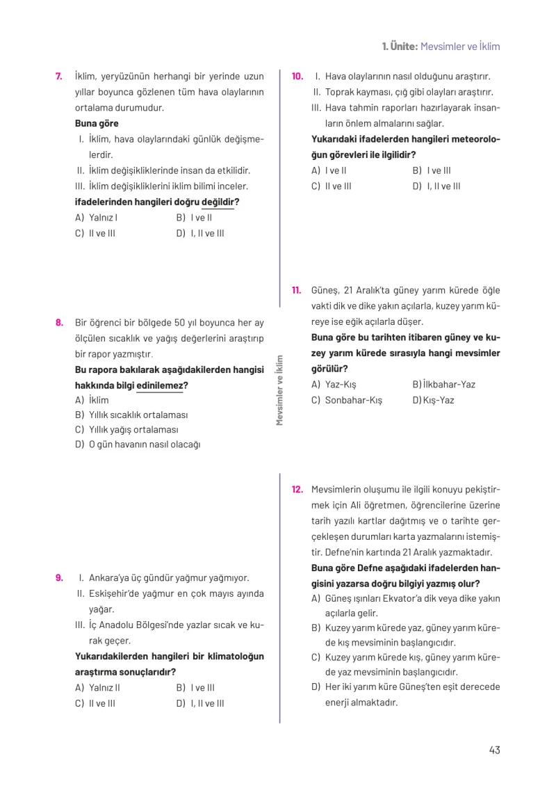 8. Sınıf Fen Bilimleri Ders Kitabı Cevapları Hecce Yayınları Sayfa 43