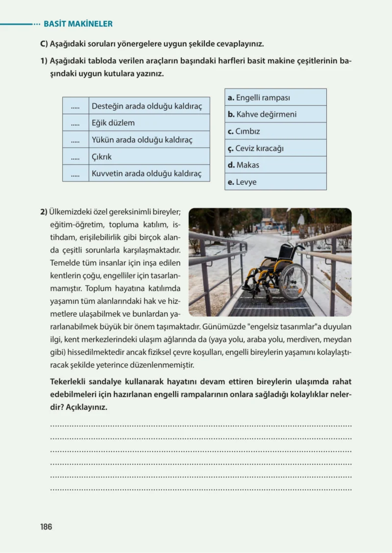 8. Sınıf Fen Bilimleri Ders Kitabı Cevapları Meb Yayınları Sayfa 186