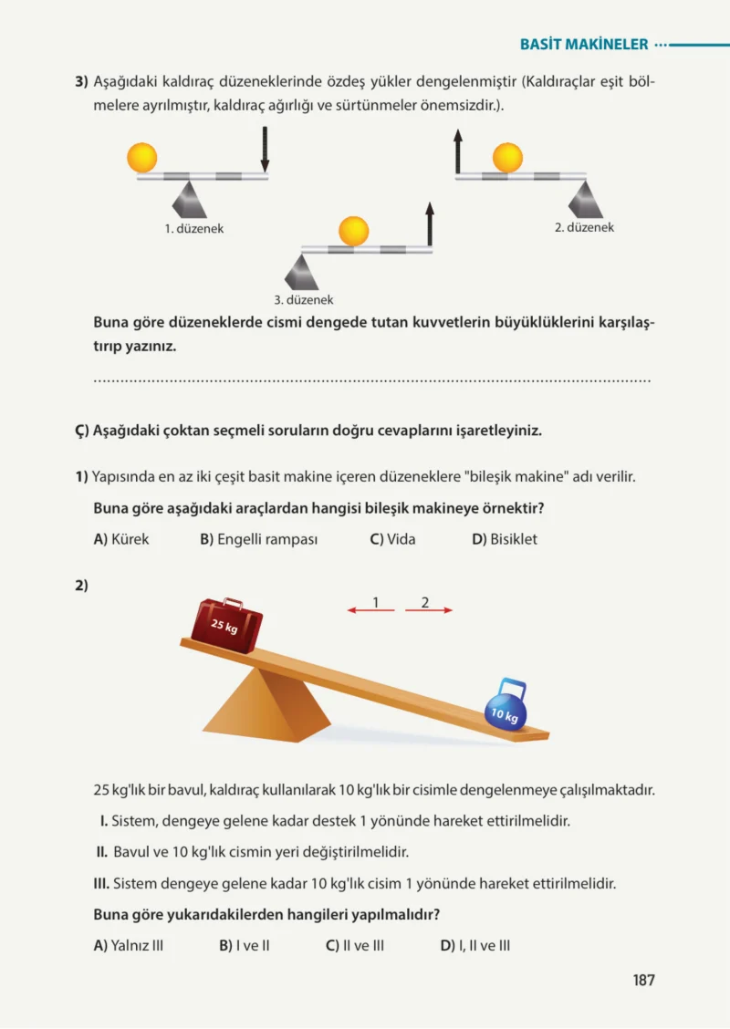 8. Sınıf Fen Bilimleri Ders Kitabı Cevapları Meb Yayınları Sayfa 187