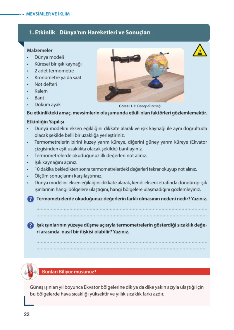 8. Sınıf Fen Bilimleri Ders Kitabı Cevapları Meb Yayınları Sayfa 22