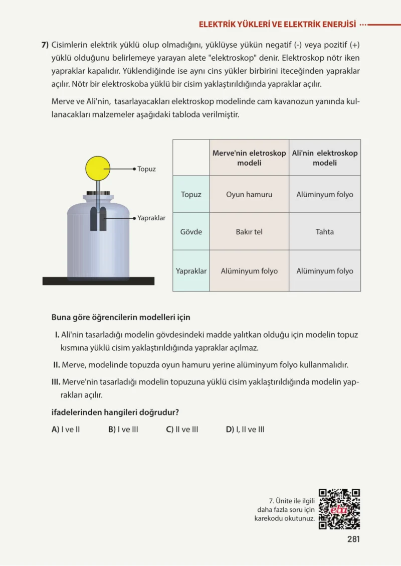8. Sınıf Fen Bilimleri Ders Kitabı Cevapları Meb Yayınları Sayfa 281