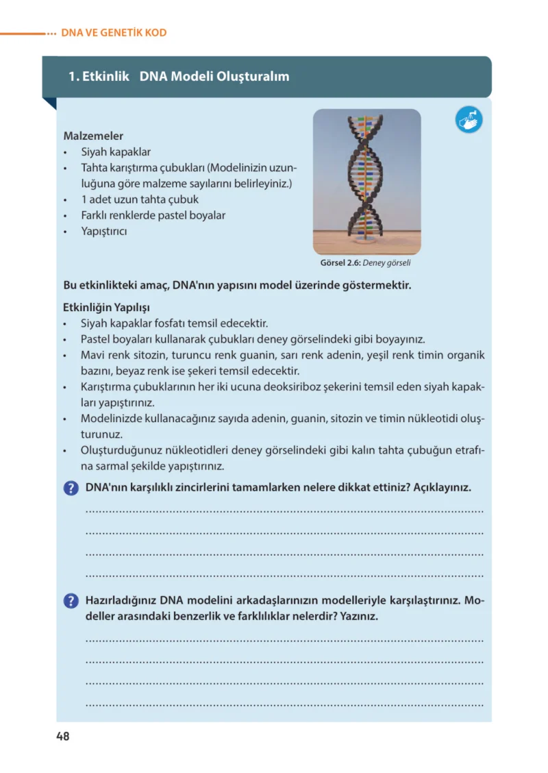 8. Sınıf Fen Bilimleri Ders Kitabı Cevapları Meb Yayınları Sayfa 48