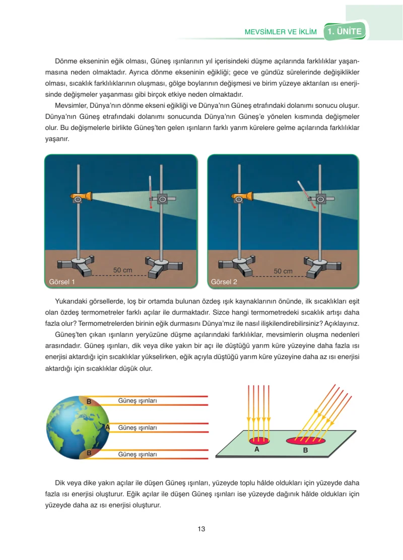 8. Sınıf Fen Bilimleri Ders Kitabı Cevapları SDR Dİkey Yayınları Sayfa 13