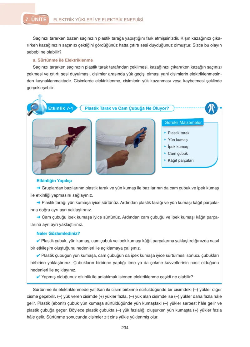 8. Sınıf Fen Bilimleri Ders Kitabı Cevapları SDR Dİkey Yayınları Sayfa 234
