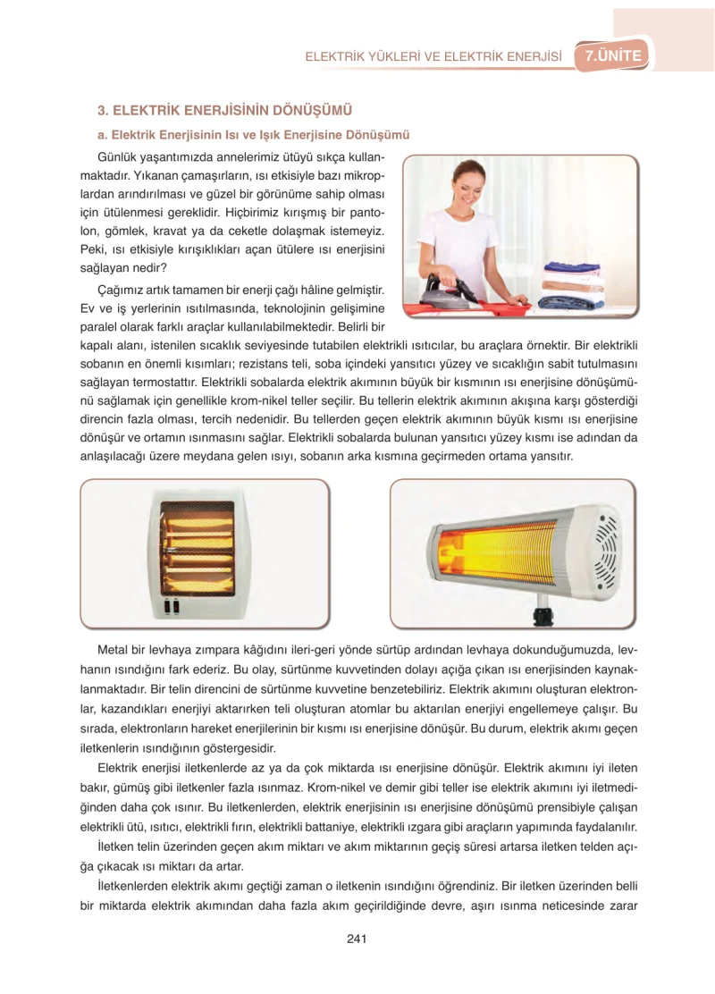 8. Sınıf Fen Bilimleri Ders Kitabı Cevapları SDR Dİkey Yayınları Sayfa 241