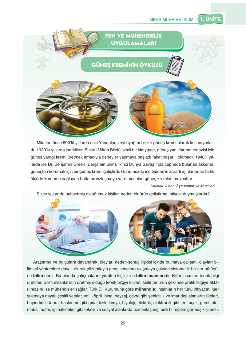 8. Sınıf Fen Bilimleri Ders Kitabı Cevapları SDR Dİkey Yayınları Sayfa 29