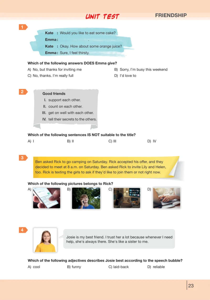8. Sınıf İngilizce Ders Kitabı Cevapları Bilim ve Kültür Yayınları Sayfa 23