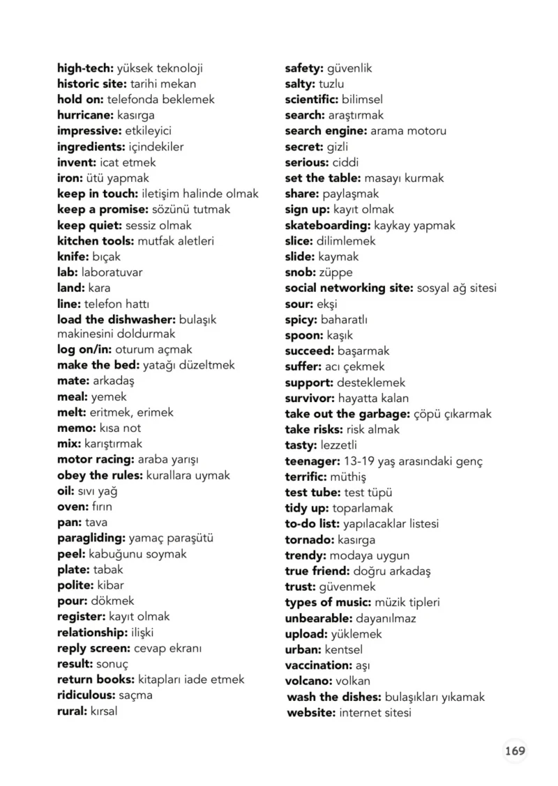 8. Sınıf İngilizce Ders Kitabı Cevapları Meb Yayınları 1 Sayfa 169