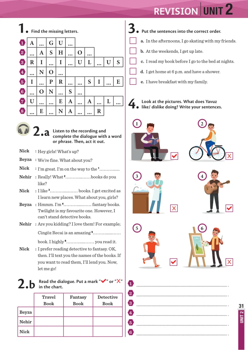 8. Sınıf İngilizce Ders Kitabı Cevapları Meb Yayınları Sayfa 31