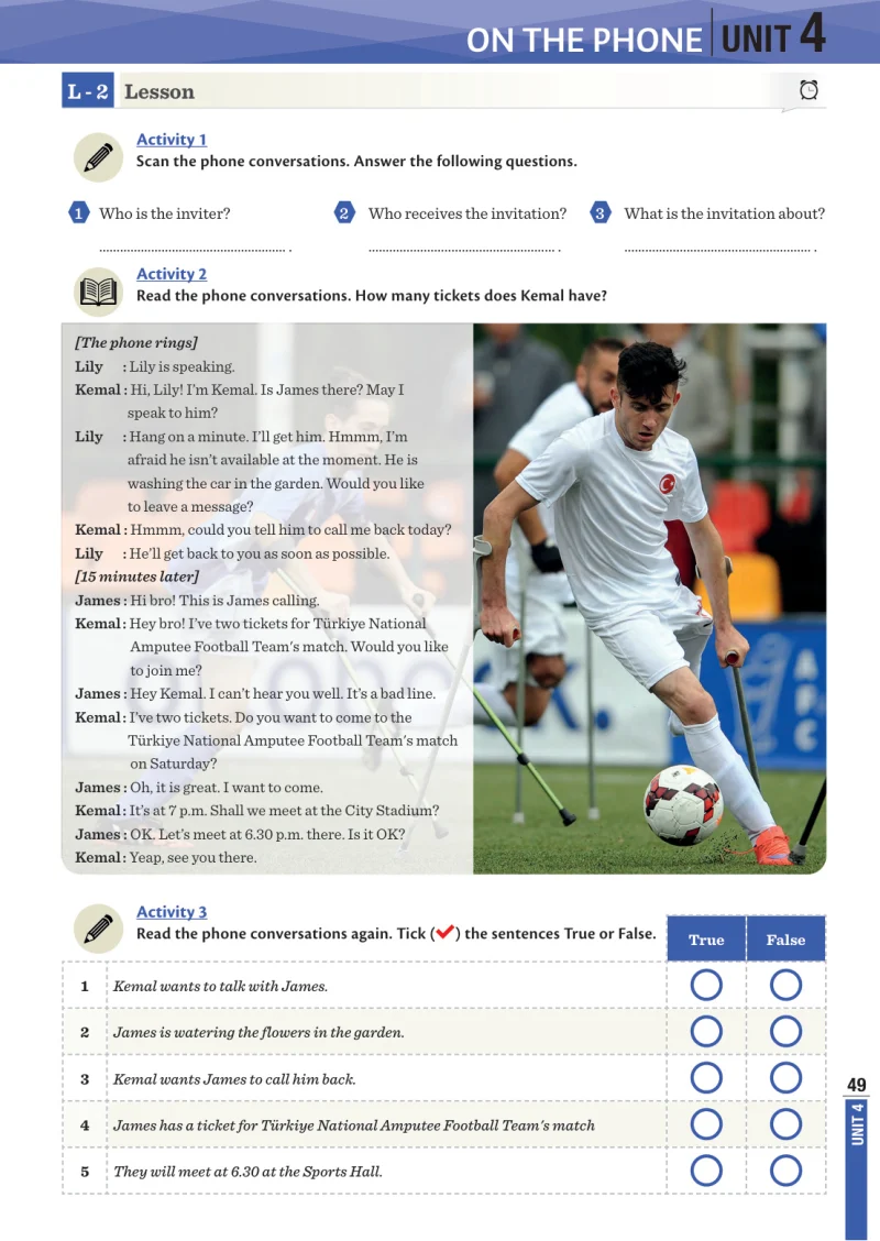 8. Sınıf İngilizce Ders Kitabı Cevapları Meb Yayınları Sayfa 49