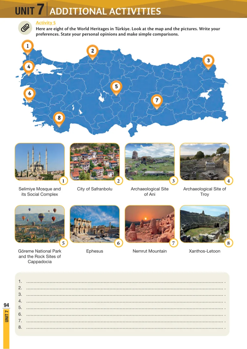 8. Sınıf İngilizce Ders Kitabı Cevapları Meb Yayınları Sayfa 94