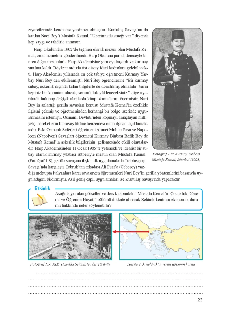8. Sınıf İnkılap Tarihi Ders Kitabı Cevapları Bir Yay Yayınları Sayfa 23