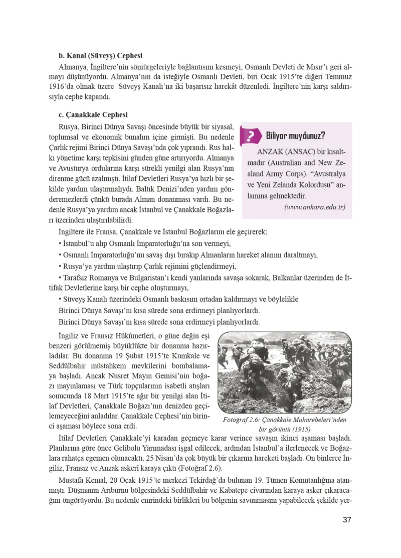 8. Sınıf İnkılap Tarihi Ders Kitabı Cevapları Bir Yay Yayınları Sayfa 37