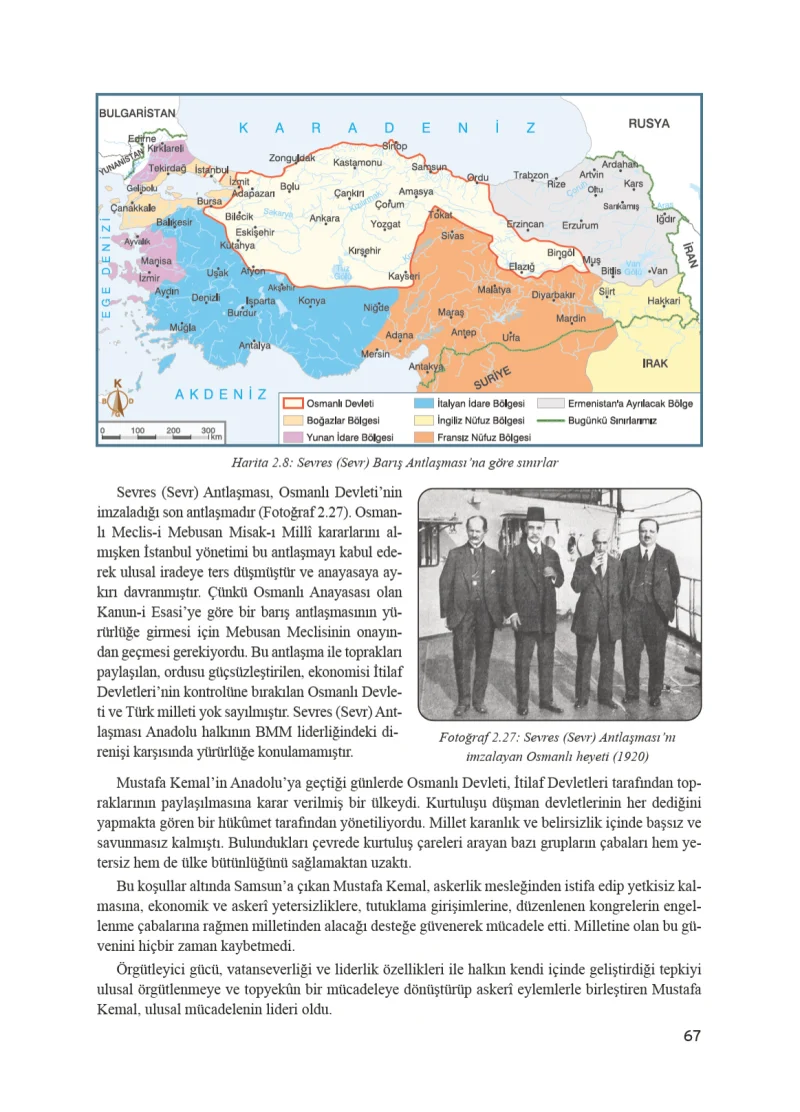 8. Sınıf İnkılap Tarihi Ders Kitabı Cevapları Bir Yay Yayınları Sayfa 67