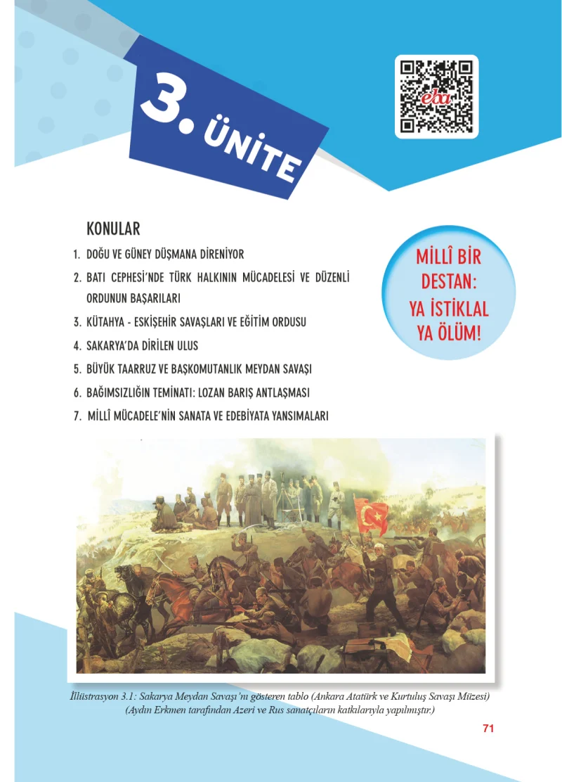 8. Sınıf İnkılap Tarihi Ders Kitabı Cevapları Bir Yay Yayınları Sayfa 71