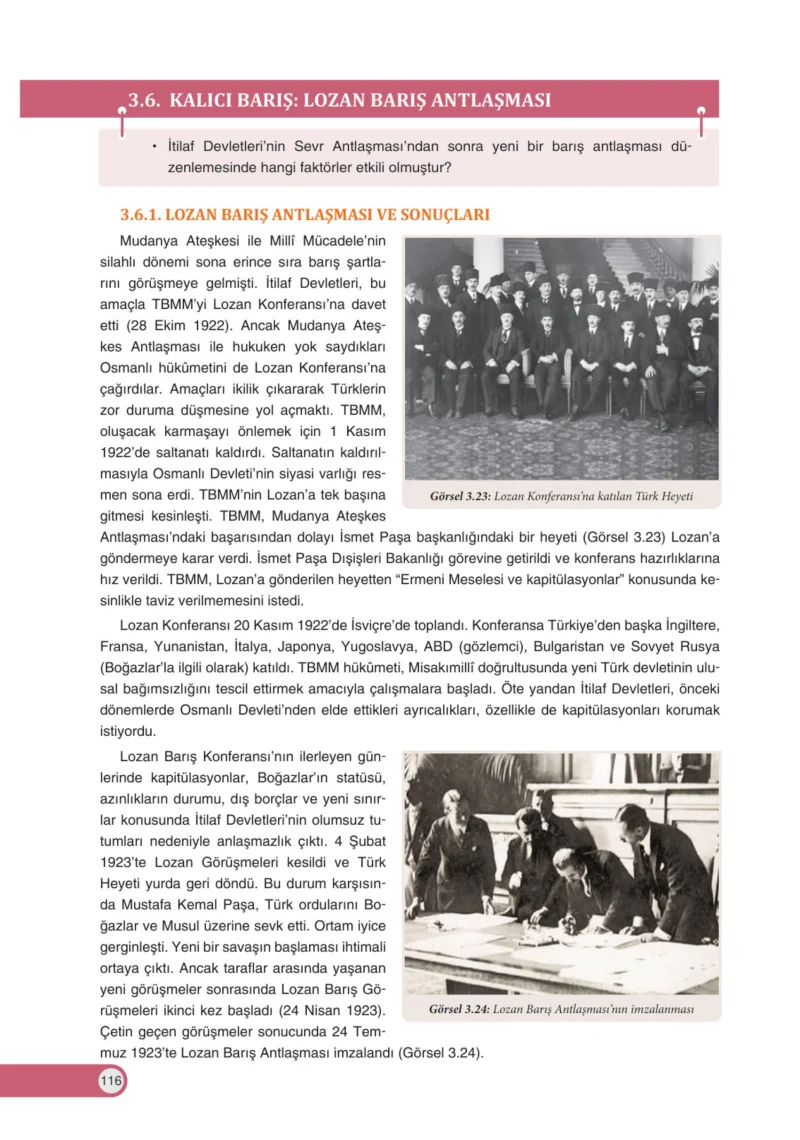 8. Sınıf İnkılap Tarihi Ders Kitabı Cevapları Ders Destek Yayınları Sayfa 116