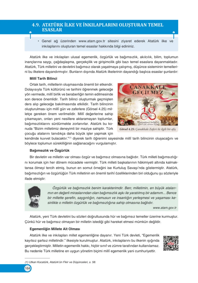 8. Sınıf İnkılap Tarihi Ders Kitabı Cevapları Ders Destek Yayınları Sayfa 164