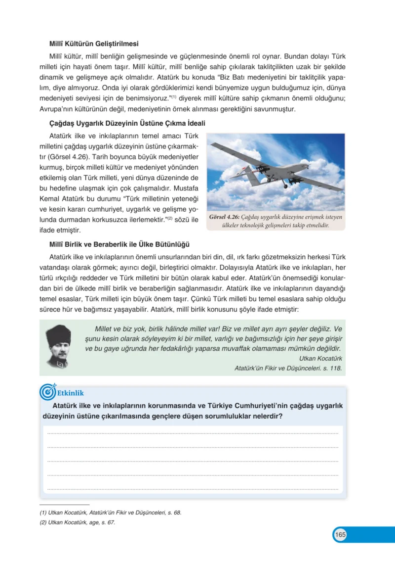 8. Sınıf İnkılap Tarihi Ders Kitabı Cevapları Ders Destek Yayınları Sayfa 165