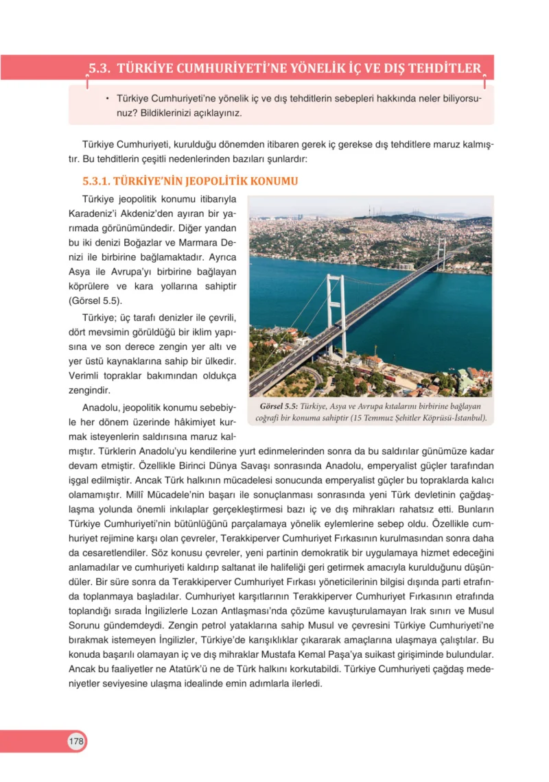 8. Sınıf İnkılap Tarihi Ders Kitabı Cevapları Ders Destek Yayınları Sayfa 178