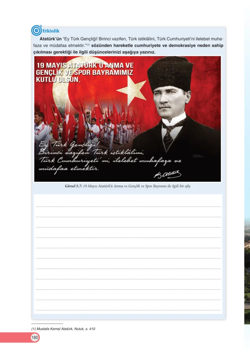 8. Sınıf İnkılap Tarihi Ders Kitabı Cevapları Ders Destek Yayınları Sayfa 180