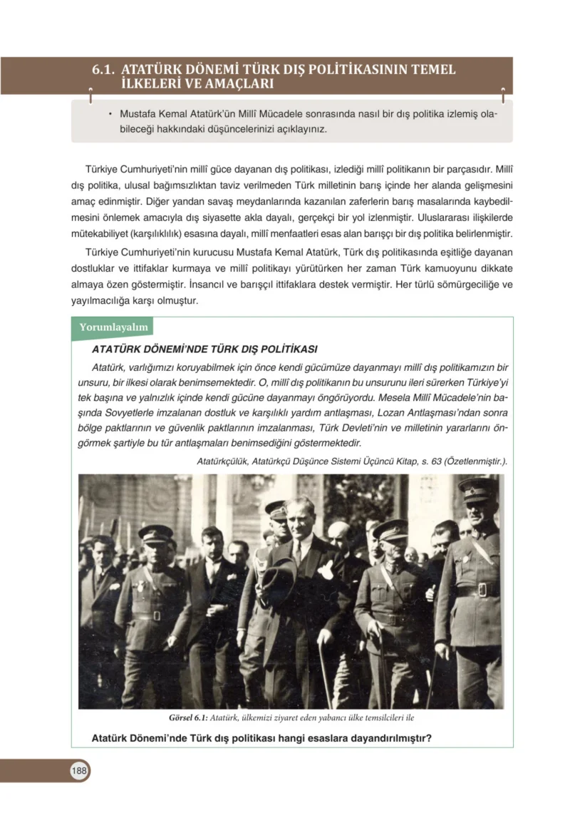 8. Sınıf İnkılap Tarihi Ders Kitabı Cevapları Ders Destek Yayınları Sayfa 188