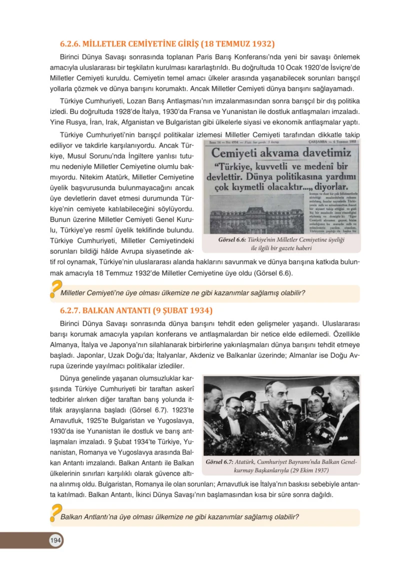 8. Sınıf İnkılap Tarihi Ders Kitabı Cevapları Ders Destek Yayınları Sayfa 194