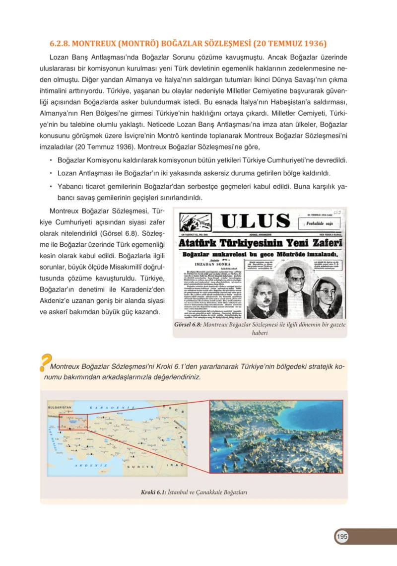 8. Sınıf İnkılap Tarihi Ders Kitabı Cevapları Ders Destek Yayınları Sayfa 195
