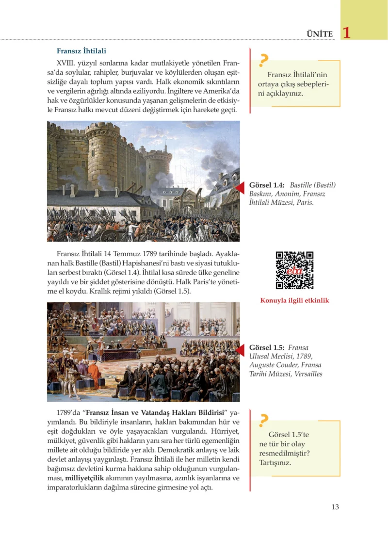 8. Sınıf İnkılap Tarihi Ders Kitabı Cevapları Meb Yayınları Sayfa 13