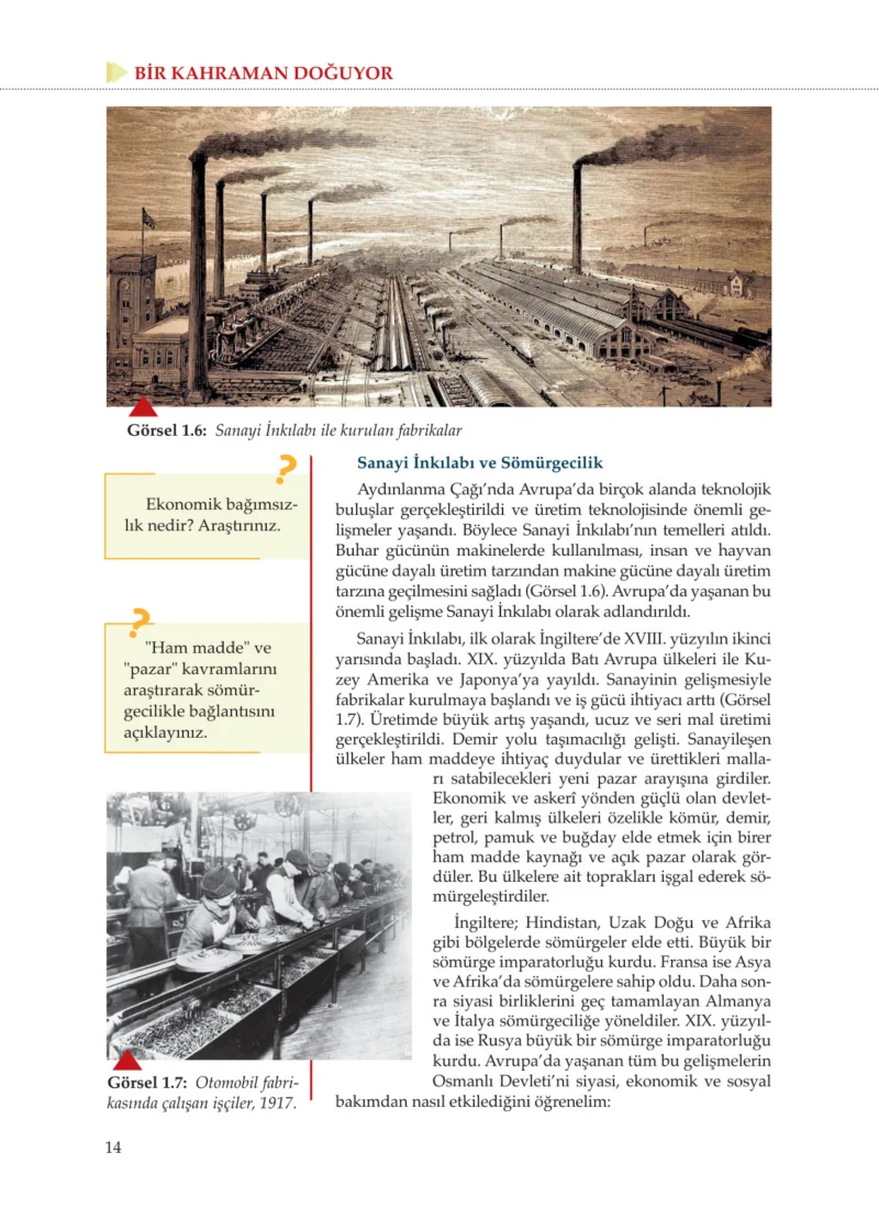 8. Sınıf İnkılap Tarihi Ders Kitabı Cevapları Meb Yayınları Sayfa 14