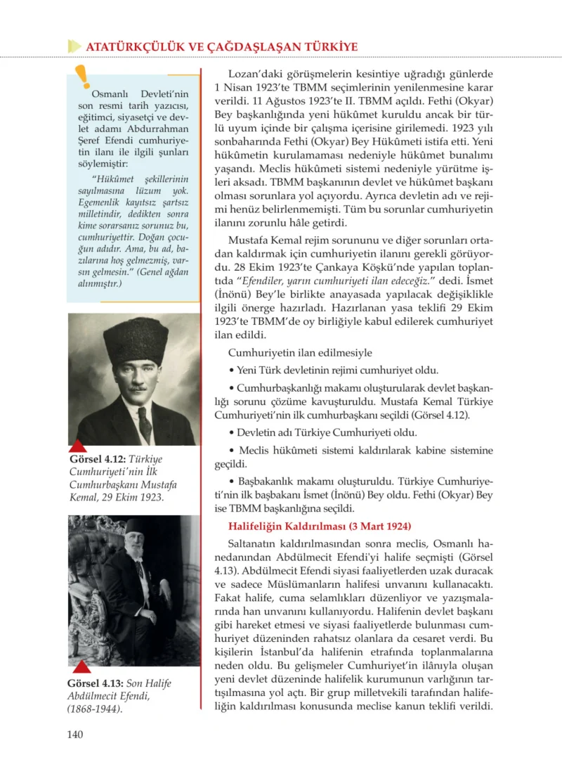 8. Sınıf İnkılap Tarihi Ders Kitabı Cevapları Meb Yayınları Sayfa 140