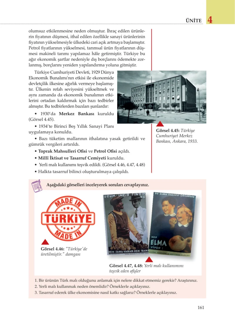 8. Sınıf İnkılap Tarihi Ders Kitabı Cevapları Meb Yayınları Sayfa 161