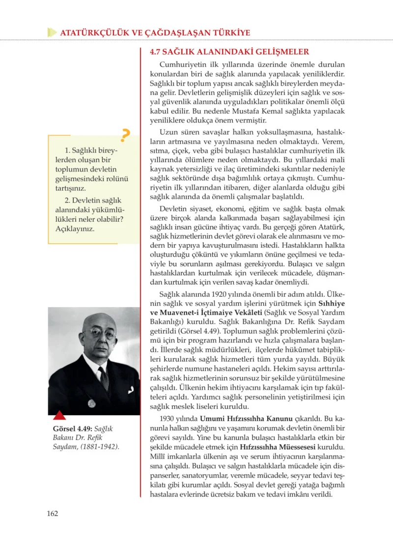 8. Sınıf İnkılap Tarihi Ders Kitabı Cevapları Meb Yayınları Sayfa 162