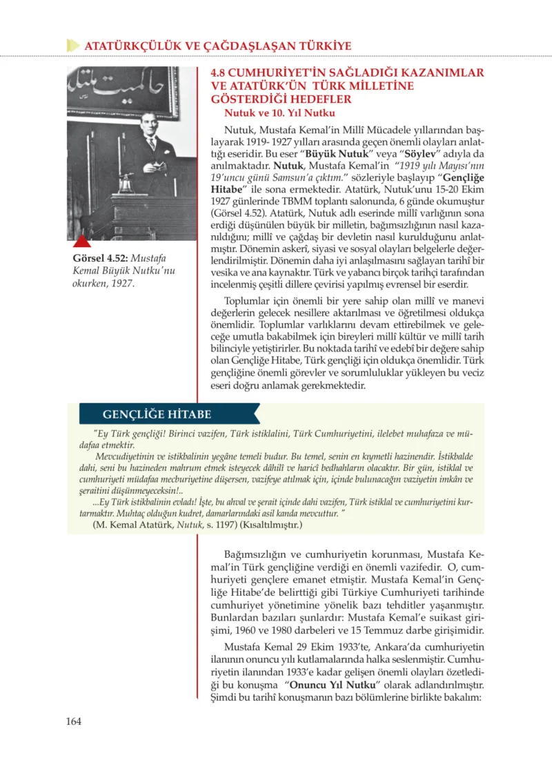 8. Sınıf İnkılap Tarihi Ders Kitabı Cevapları Meb Yayınları Sayfa 164