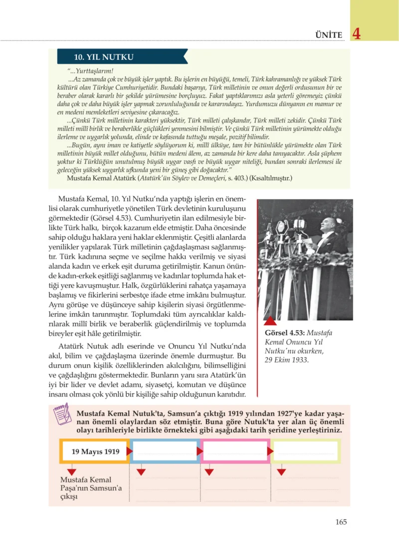 8. Sınıf İnkılap Tarihi Ders Kitabı Cevapları Meb Yayınları Sayfa 165