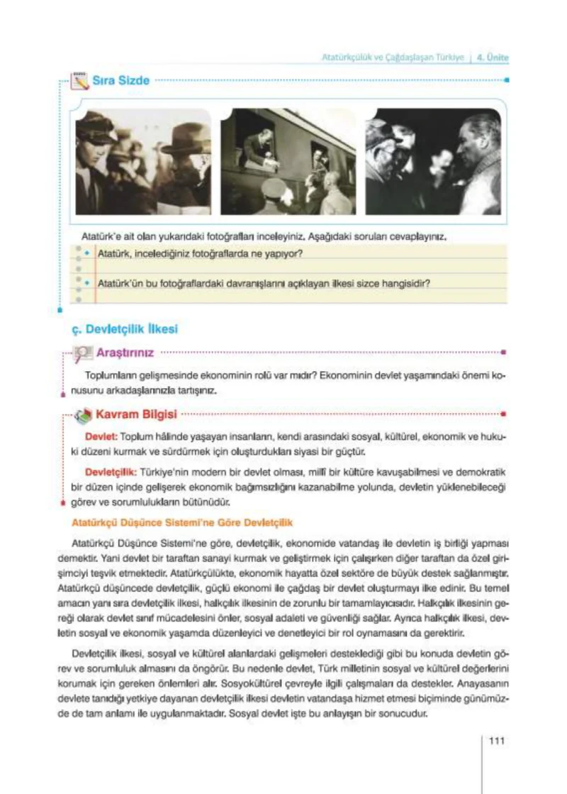 8. Sınıf İnkılap Tarihi Ders Kitabı Cevapları Nev Kitap Yayınları Sayfa 111