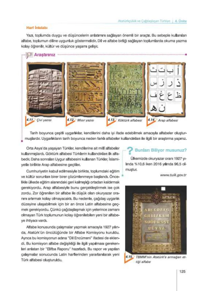 8. Sınıf İnkılap Tarihi Ders Kitabı Cevapları Nev Kitap Yayınları Sayfa 125