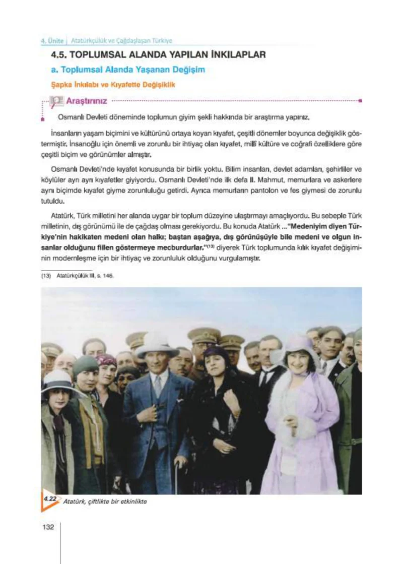 8. Sınıf İnkılap Tarihi Ders Kitabı Cevapları Nev Kitap Yayınları Sayfa 132