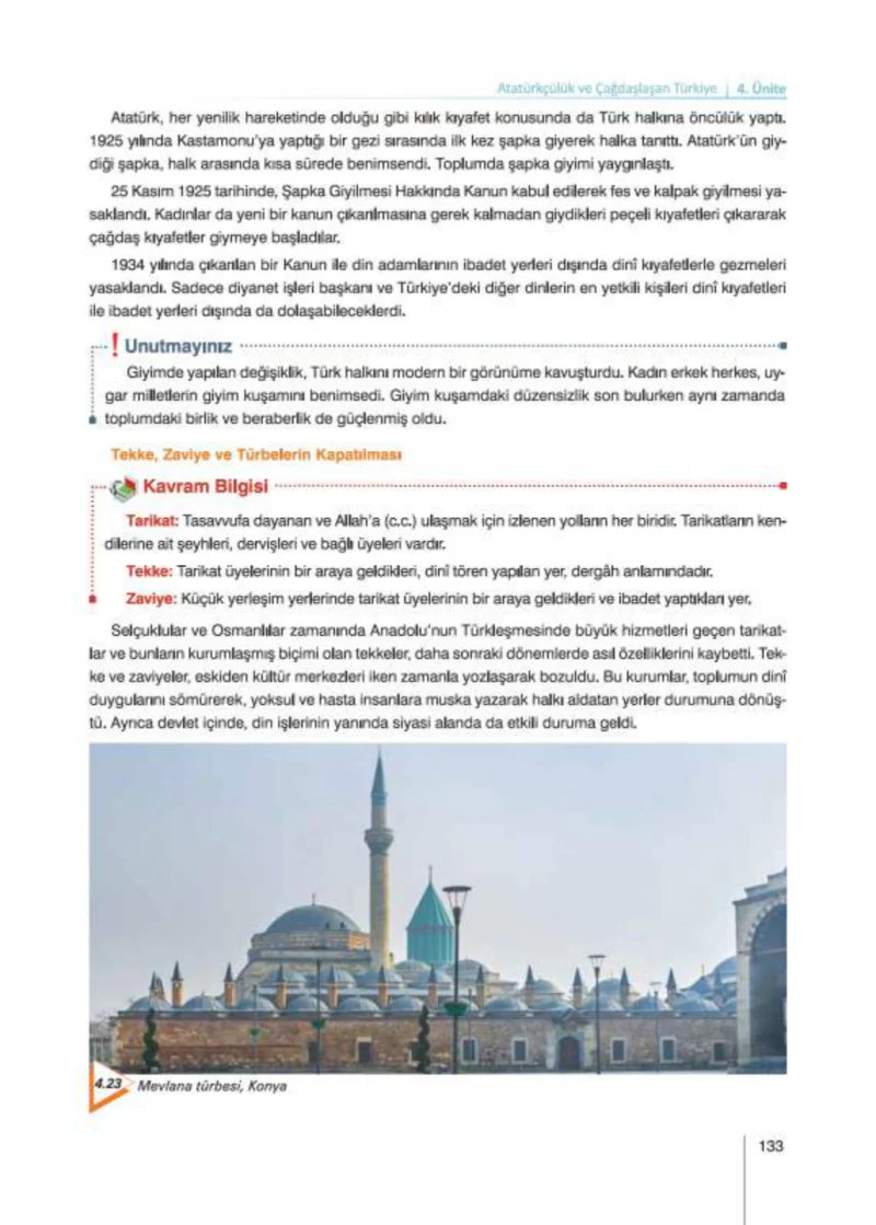 8. Sınıf İnkılap Tarihi Ders Kitabı Cevapları Nev Kitap Yayınları Sayfa 133