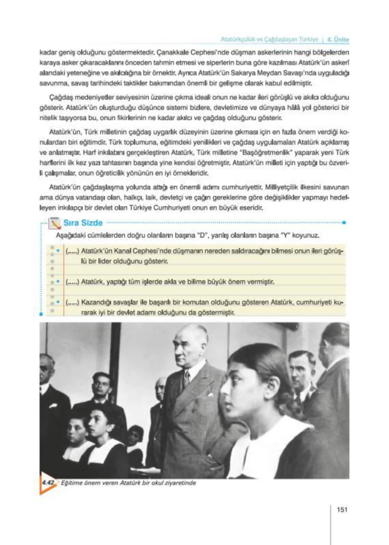8. Sınıf İnkılap Tarihi Ders Kitabı Cevapları Nev Kitap Yayınları Sayfa 151